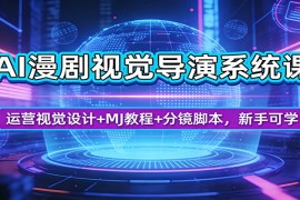 AI漫剧视觉导演系统课：运营视觉设计 MJ教程 分镜脚本，新手可学