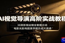 AI视觉导演高阶实战教程：38类影视运镜全套提示词，电影光影构图美学提升成片质感