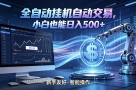 全新智能化交易助手，傻瓜式操作，小白也能快速上手，轻松实现日入500 