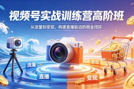 视频号实战训练营高阶班，从流量到变现，构建直播驱动的商业闭环（26年4月）