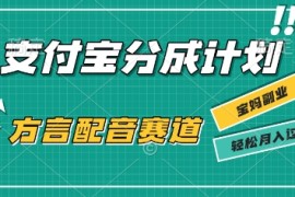 利用方言配音视频，挣支付宝生活号分成计划收益，操作简单，新手小白也能轻松月入过W