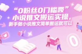 0 粉丝0门槛小说推文搬运实操，新手做小说推文简单搬运就可以