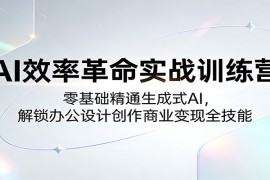 AI效率革命实战训练营：零基础精通生成式AI，解锁办公设计创作商业变现全技能