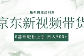 2024最新京东视频带货项目，最新0粉强开无脑搬运爆款玩法，小白轻松日入500 