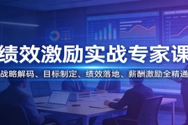 绩效激励实战专家课：战略解码、目标制定、绩效落地、薪酬激励全精通