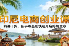 印尼电商创业课：精讲干货，新手零基础快速开启跨境生意
