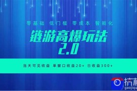 全新链游2.0当天可见收益，零基础也可以矩阵操作
