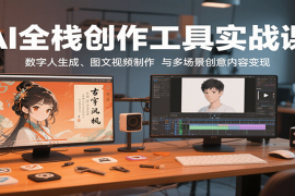 AI全栈创作工具实战课：数字人生成、图文视频制作与多场景创意内容变现