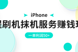 iPhone远程刷机抹机服务赚钱玩法，一单利润50 