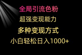 全局引流色粉 超强变现能力 多种变现方式 小白轻松日入1000 