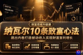 付费文章：纳瓦尔10条致富心法，跳出内卷打造被动收入实现财富复利增长