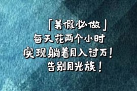 《暑假必做》每天花两个小时，轻松实现躺着月入过万！通过app拉新，租借游戏账号，售卖游戏账号。