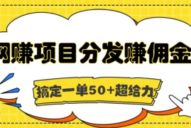 网创项目分发赚佣金，一单50 超级给力