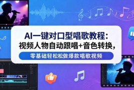 AI一键对口型唱歌教程：视频人物自动跟唱 音色转换，零基础轻松做爆款唱歌视频