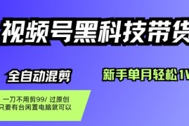 视频号黑科技短视频带货，新手一个月也1W ，纯搬运一刀不用剪，零投入【揭秘】
