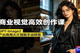 AI商业视觉高效创作课：玩转GPT-Image2，极速产出商用大片摆脱手动修图(更新)
