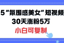 不露脸也能火！2025“氛围感美女”短视频玩法，30天涨粉5W小白可复制