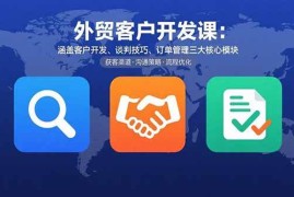 （15793期）外贸客户开发课：涵盖客户开发、谈判技巧、订单管理三大核心模块
