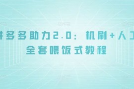 拼夕夕助力 2.0 新玩法：机刷 人工全套交付，喂饭式教程