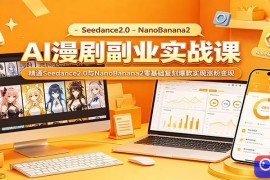 AI漫剧副业实战课：精通Seedance2.0与NanoBanana2零基础复刻爆款实现涨粉变现