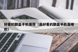 好看的翻盖手机推荐（最好看的翻盖手机是哪款）