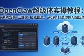 （17603期）OpenClaw-小龙虾 超级体实操教程：多系统安装 云部署 技能创造，从0到1打造你的AI超级体