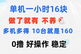 （11689期）0撸 一台手机 一小时16元 可多台同时操作 10台就是一小时160元 不养鸡