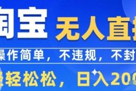 淘宝无人直播13.0，操作简单，不违规，不封号，轻轻松松，日入多张