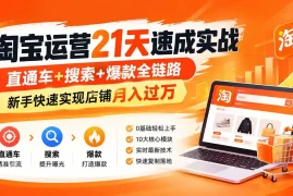 淘宝运营21天速成实战(更新8月