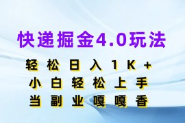 快递掘金4.0玩法，轻松日入1K ，小白轻松上手，当副业嘎嘎香