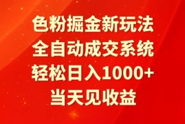 色粉掘金新玩法，全自动成交系统，轻松日入1000 