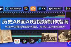 历史AB面AI短视频制作指南：从提示词撰写到成片剪辑，多款AI工具协同出片