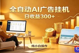 AI风口项目，全程解放双手，后台自动运行赚取收益，每天稳定收益300 