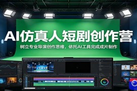 AI仿真人短剧创作营：树立专业导演创作思维，依托AI工具完成成片制作