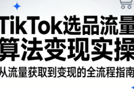 TikTok选品流量算法变现实操
