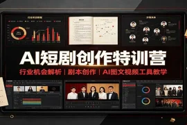 AI短剧创作特训营：行业机会解析，剧本创作，AI图文视频工具教学(文字版)