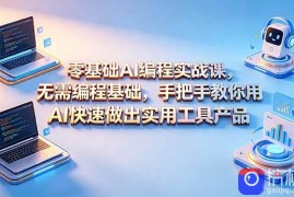 零基础AI编程实战课-更新，无需编程基础，手把手教你用AI快速做出实用工具产品