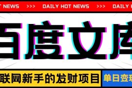 AI百度文库项目，操作简单，实现被动收入每日300-500 