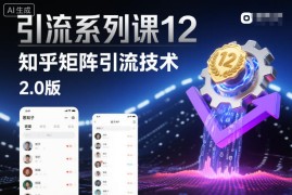 引流系列课12：知乎矩阵引流技术2.0版