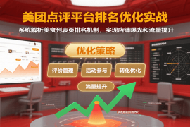 美团点评平台排名优化实战，系统解析美食列表页排名机制，实现店铺曝光和流量提升