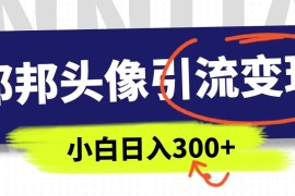 全网首发，邦邦头像变现引流，小白日入300 