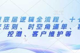 外贸底层逻辑全流程，十七步成交法则、时空角逼单、客户挖潜、客户维护等