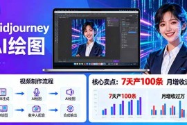 （16049期）AI绘图照片开口说话视频制作：Midjourney 数字人，7天产100条月增收过万