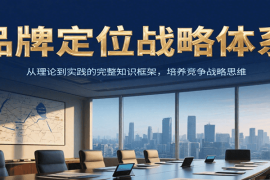 品牌定位战略体系，从理论到实践的完整知识框架，培养产品竞争战略思维