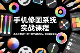 手机修图系统实战课程，通过具体案例手把手教学调色技巧，实现副业变现