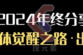 个人事业行动营，2024年终分享个体觉醒之路