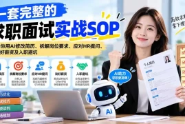 一套完整的求职面试实战SOP：教你用AI修改简历、拆解岗位要求、应对HR提问、谈好薪资及入职避坑