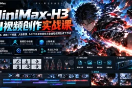 MiniMax-H3 AI视频创作实战课，掌握AI短剧、高燃打斗动画、人物表演、8-12G低显存优化与全自动视频生成工作流
