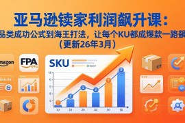 亚马逊卖家利润飙升课：从品类成功公式到海王打法，让每个SKU都成爆款一路飙升(更新26年3月