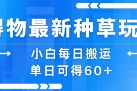 得物最新种草玩法，小白每日搬运单日可得60 